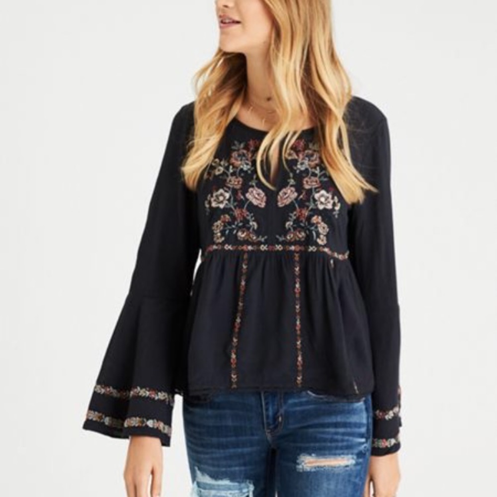 Floral Keyhole Top